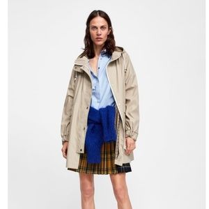 NWT Zara Beige Cape Raincoat Size Small